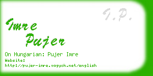 imre pujer business card